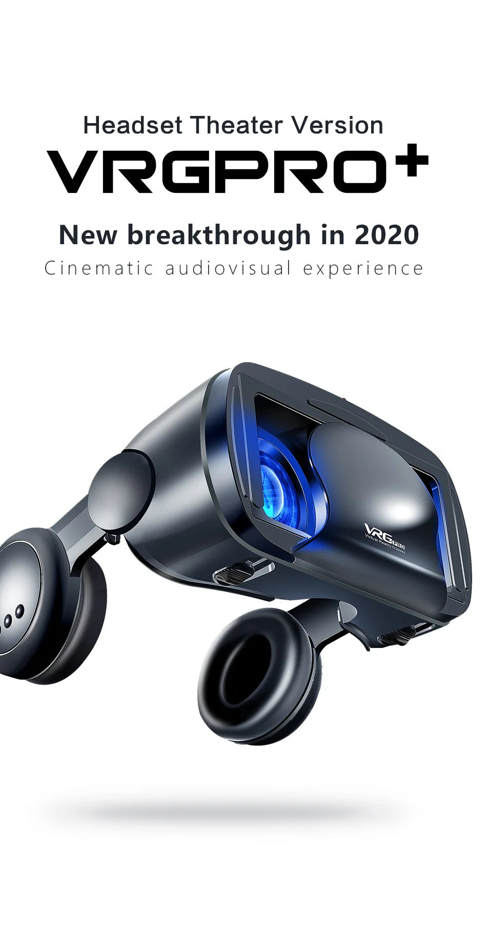 3D VR Headset Smart Virtual Reality Glasses 7 Inches Helmet