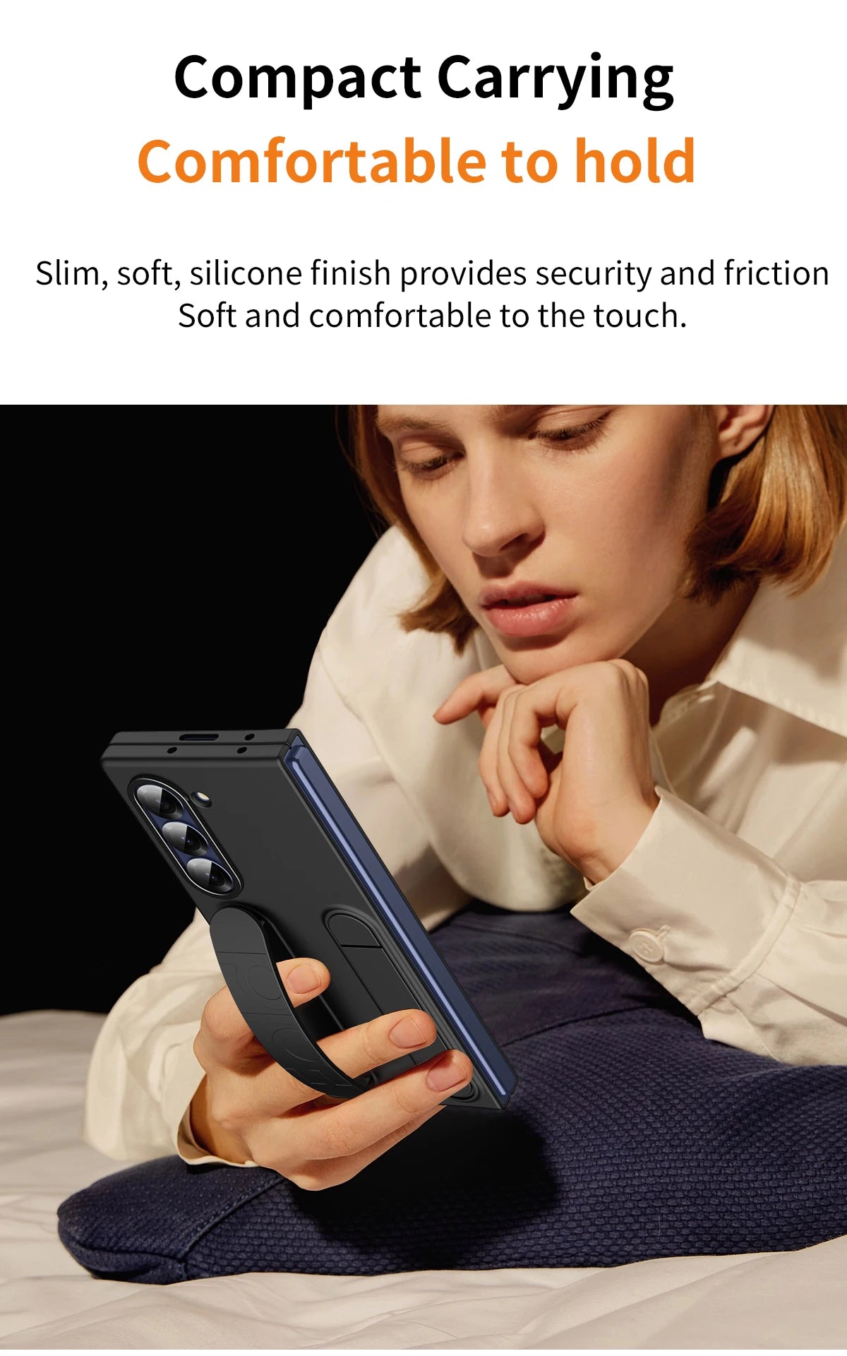 Original Silicone Case for Samsung Galaxy Z Fold 6 with Stand – EF-MF956