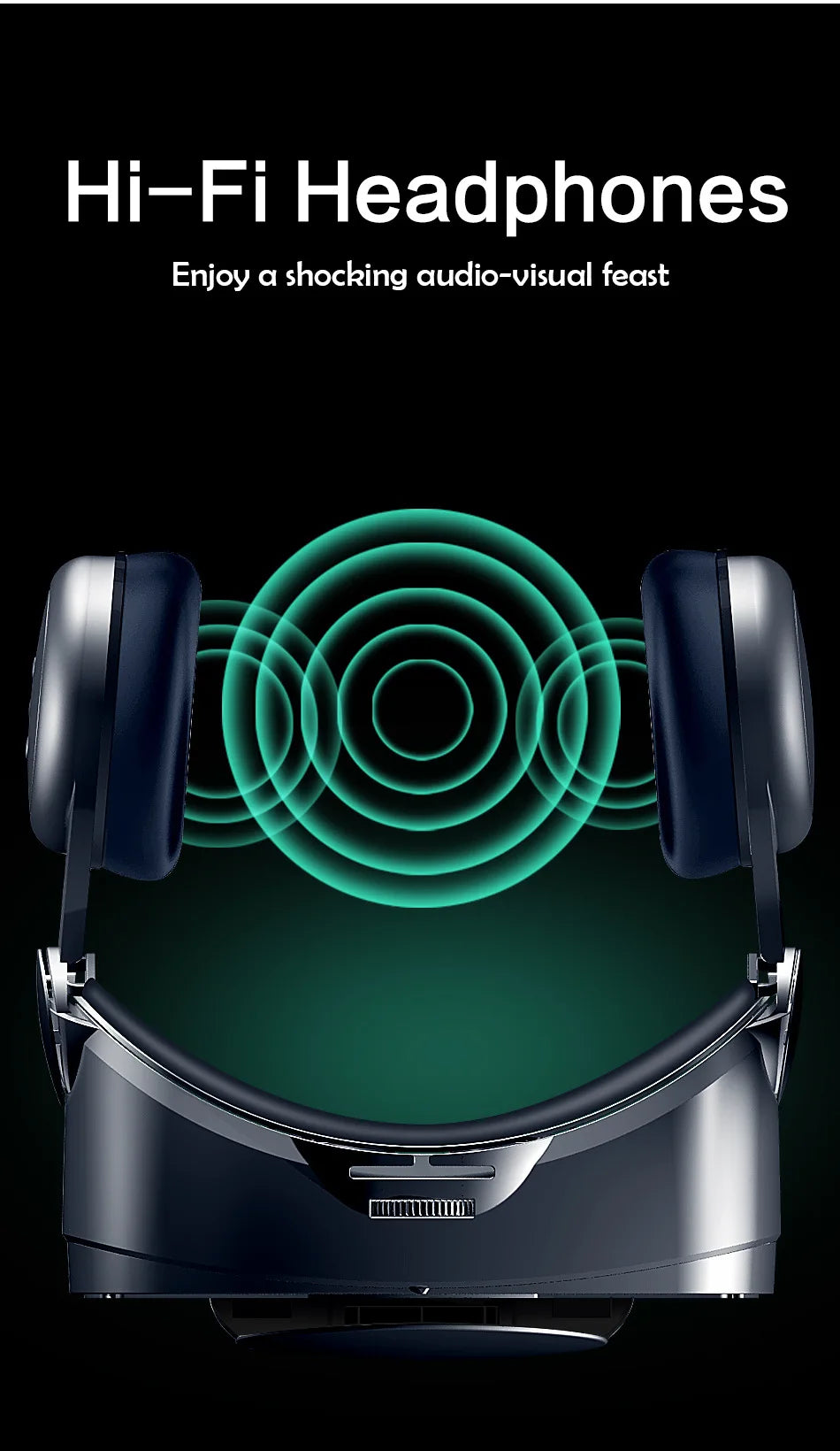3D VR Headset Smart Virtual Reality Glasses 7 Inches Helmet