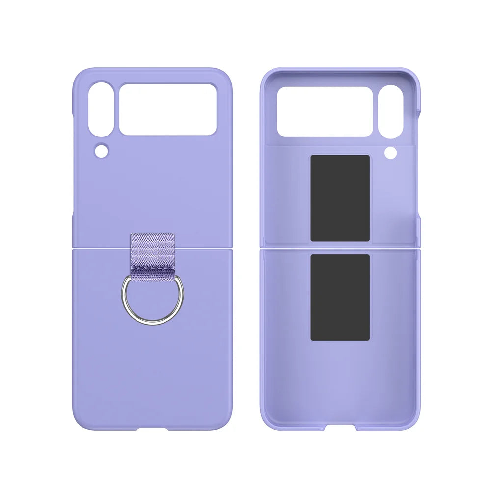 Luxury Candy Pure Color With Ring Case Cover