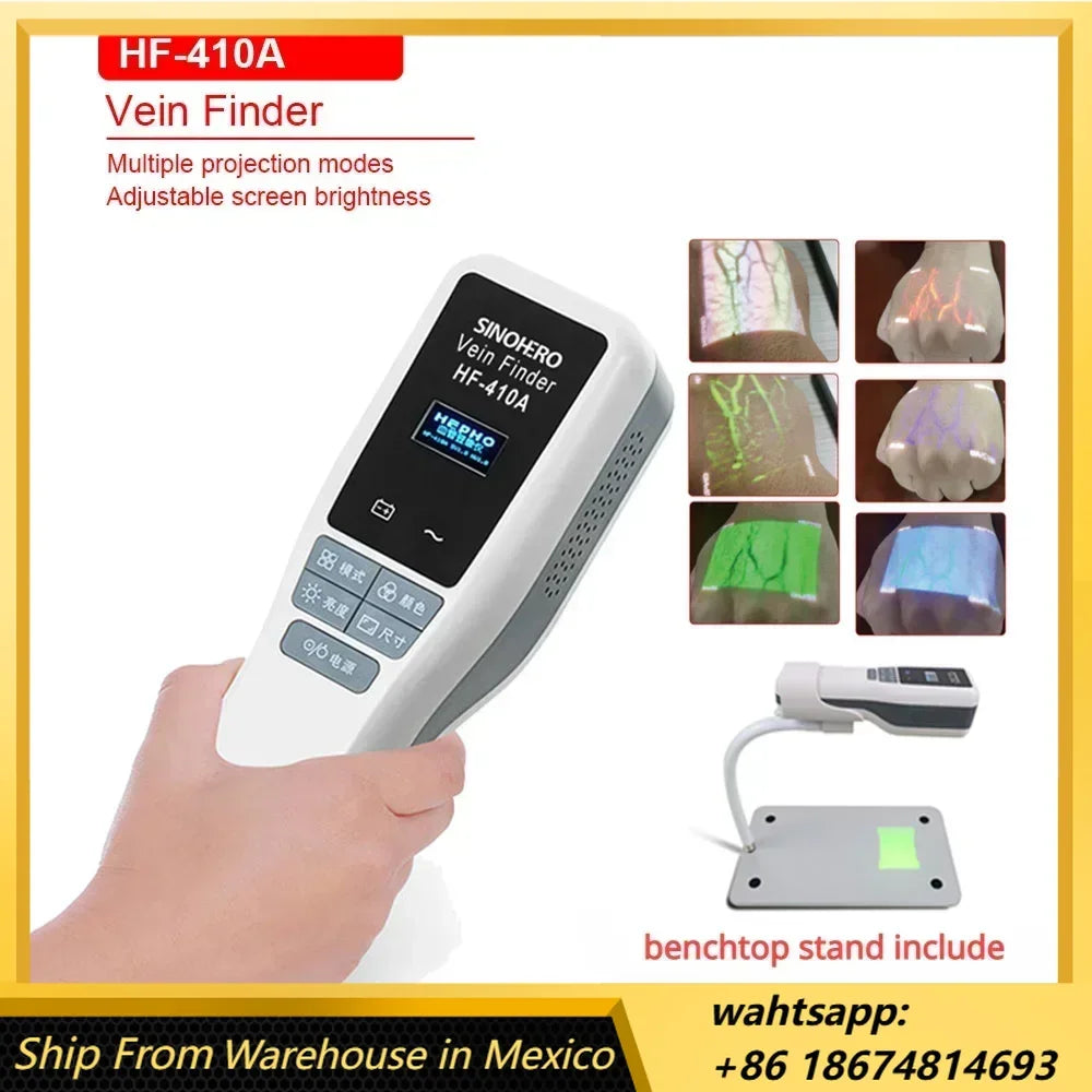 VeinSight Pro HF-410A | Handheld Near-Infrared Vein Finder & Locator for Nurses and Medical Use