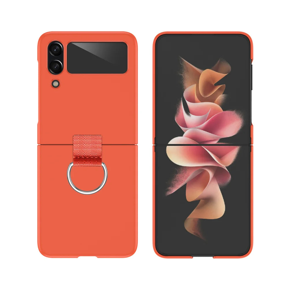 Luxury Candy Pure Color With Ring Case Cover