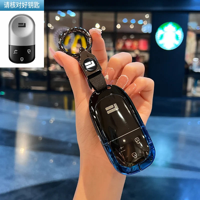 Premium 3‑Button Zinc Alloy Key Shell – Protective Case for ROX 01 / Polestone / Jishi 01 Remote