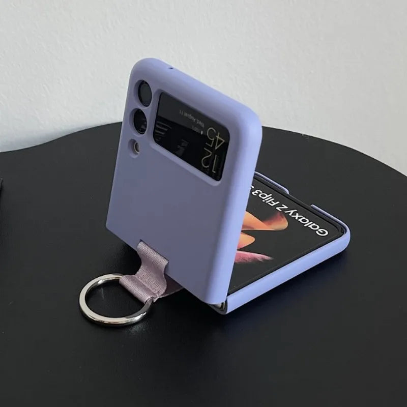 Luxury Candy Pure Color With Ring Case Cover