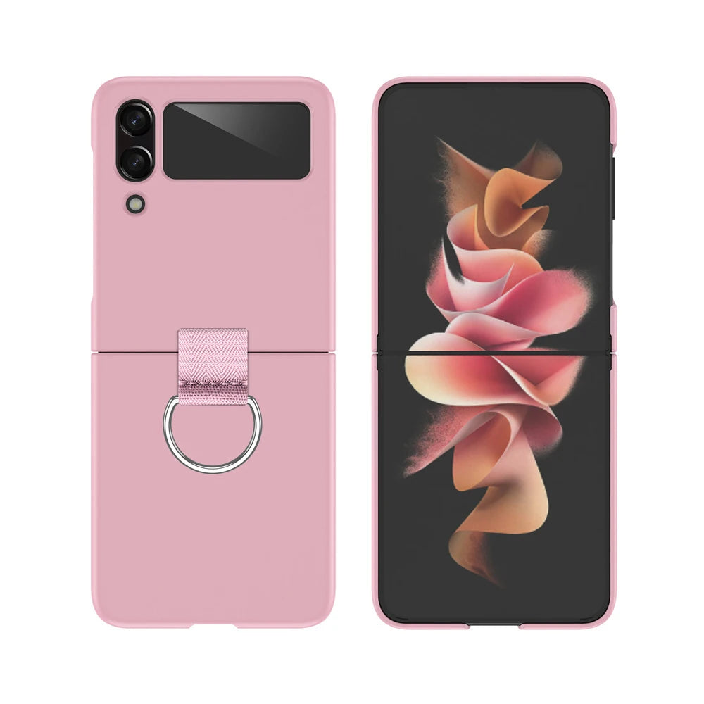 Luxury Candy Pure Color With Ring Case Cover