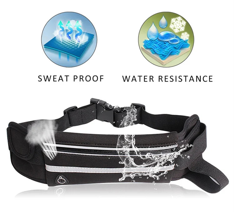 Waterproof Running & Cycling Waist Bag – Sports Fanny Pack with Mobile Phone Case