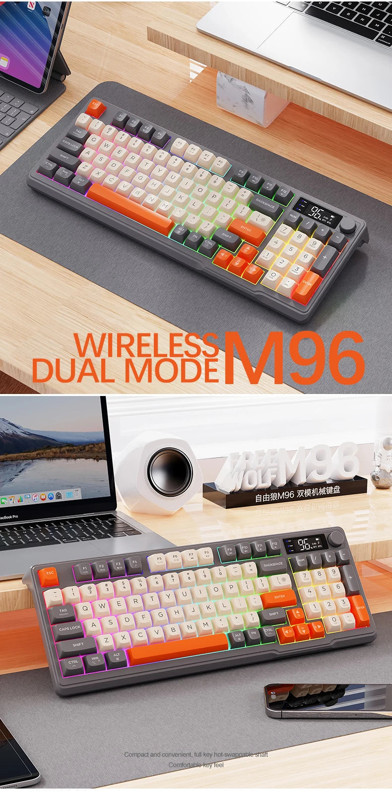 M96 Bluetooth Keyboard Wireless