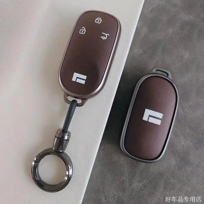 Shell Key Fob Case – 3‑Button Protective Cover for 2023 Geely ROX 01 / BAIC Polestone 01 / Jishi 01