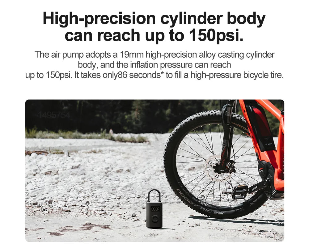 Xiaomi Mijia Portable Electric Air Pump 2 – Type-C Rechargeable Mini Tire Inflator (2000mAh, 5V)