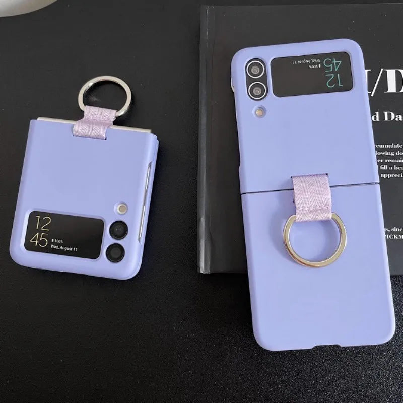 Luxury Candy Pure Color With Ring Case Cover