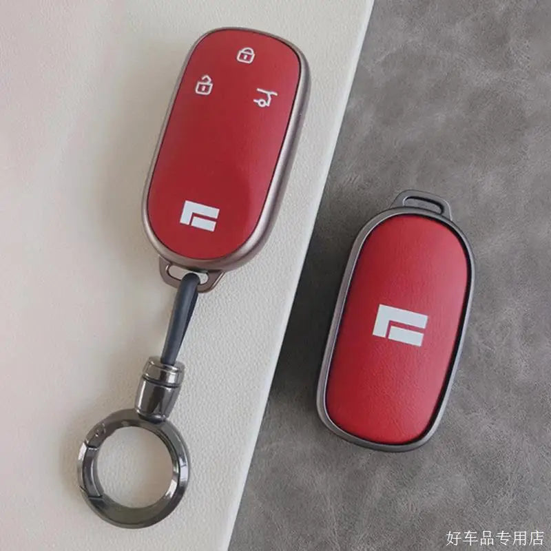 Shell Key Fob Case – 3‑Button Protective Cover for 2023 Geely ROX 01 / BAIC Polestone 01 / Jishi 01