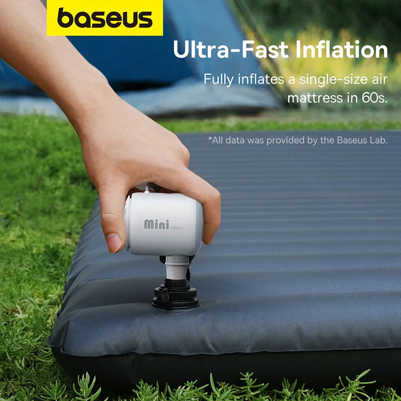 Baseus Wireless Mini Air Compressor – Portable Inflator for Mattresses, Swim Rings & Storage Bags