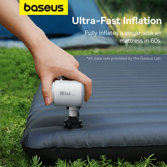 Baseus Wireless Mini Air Compressor – Portable Inflator for Mattresses, Swim Rings & Storage Bags