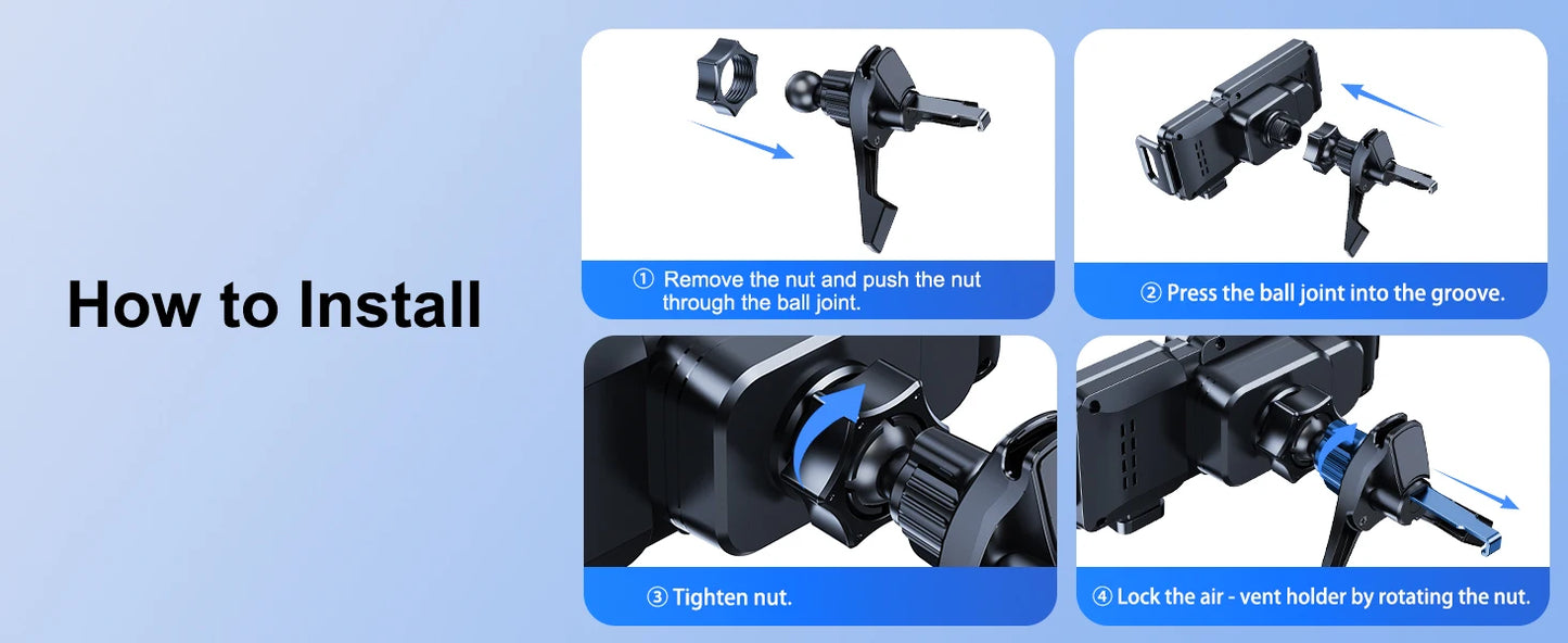 15W Wireless Car Charger Mount – Foldable Screen Phone Stand for Samsung Fold 7/6 & iPhone 17/16