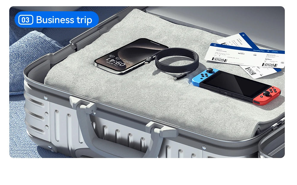 Essager 100W Magnetic USB-C Cable – PD 3.1, Detachable Connector, Braided Nylon for iPhone 15, MacBook, Samsung