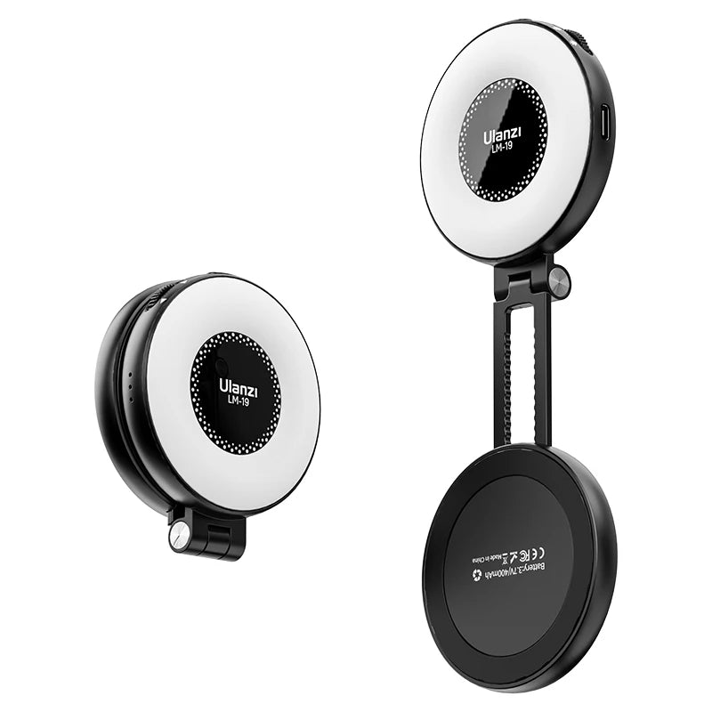 Ulanzi LM19 MagSafe Bi‑Color Flip Fill Light – CRI 95+, For Vlogs, Live Streaming & Mobile Photography