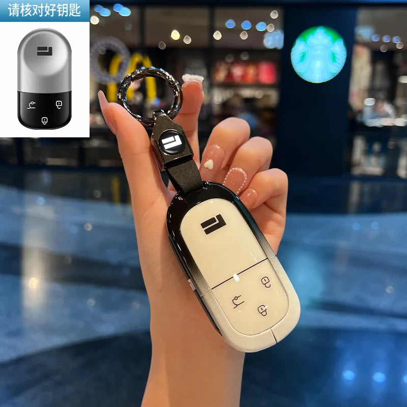 Premium 3‑Button Zinc Alloy Key Shell – Protective Case for ROX 01 / Polestone / Jishi 01 Remote