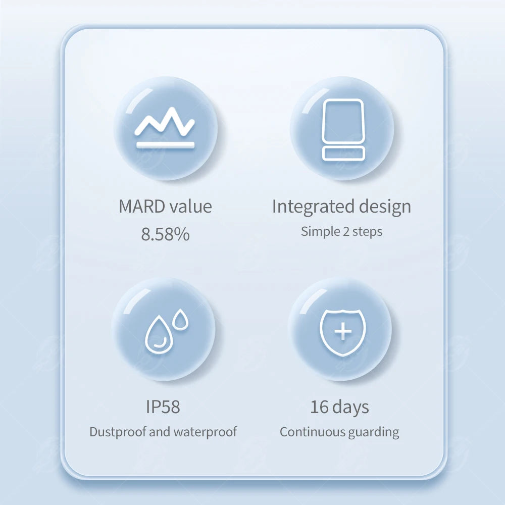 Yuwell Anytime 5P CGM – 16-Day Continuous Glucose Monitoring System with Real-Time Alerts