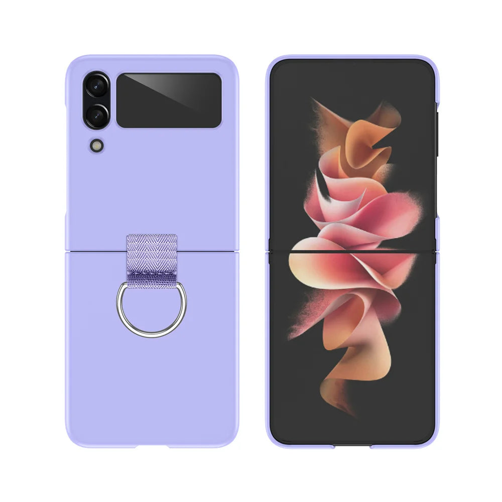 Luxury Candy Pure Color With Ring Case Cover