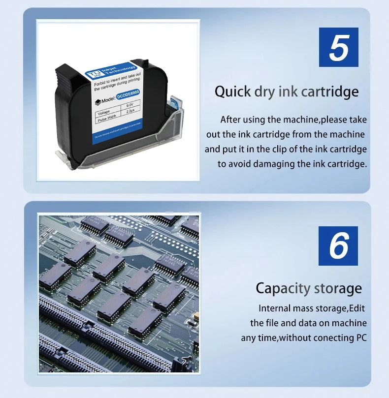 DCODE 1755PLUS 12.7 mm Portable Handheld Inkjet Printer – QR, Barcode, Logo & Batch Coding