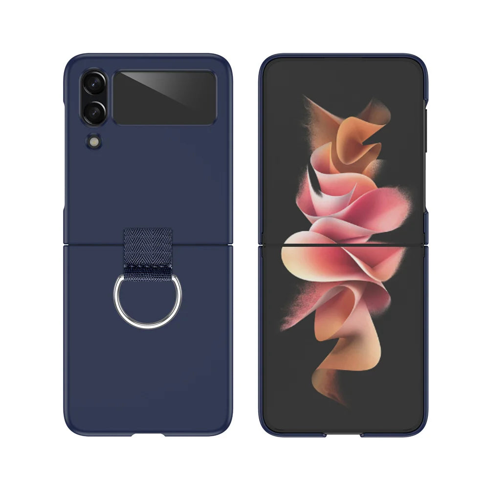 Luxury Candy Pure Color With Ring Case Cover