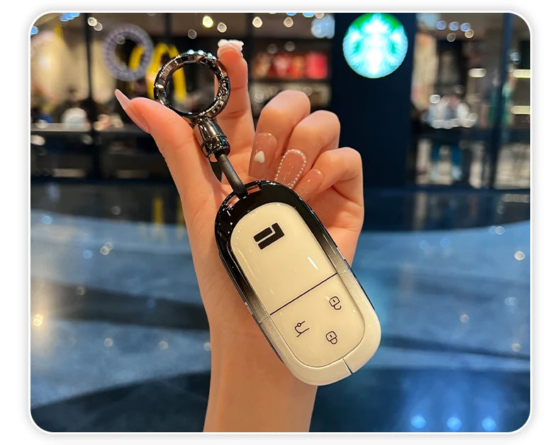 Premium 3‑Button Zinc Alloy Key Shell – Protective Case for ROX 01 / Polestone / Jishi 01 Remote