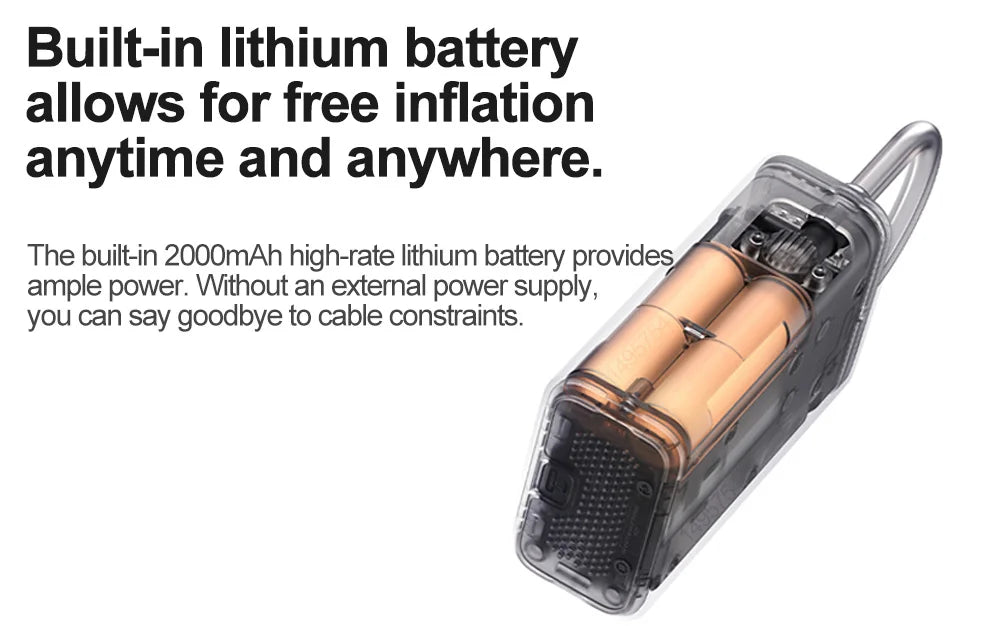 Xiaomi Mijia Portable Electric Air Pump 2 – Type-C Rechargeable Mini Tire Inflator (2000mAh, 5V)