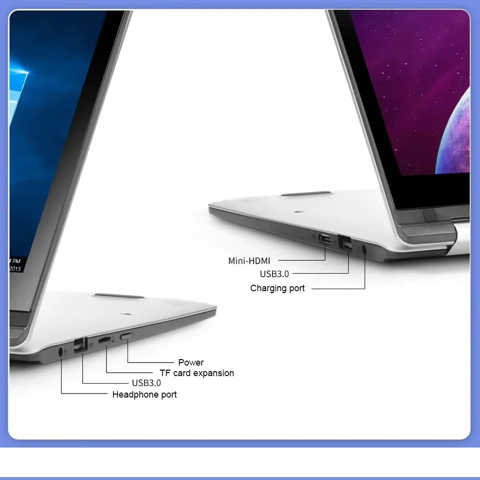 11.6" 2-in-1 Convertible Laptop – Intel Core i7-8500Y, 8GB RAM, 512GB SSD, Windows 11 Pro