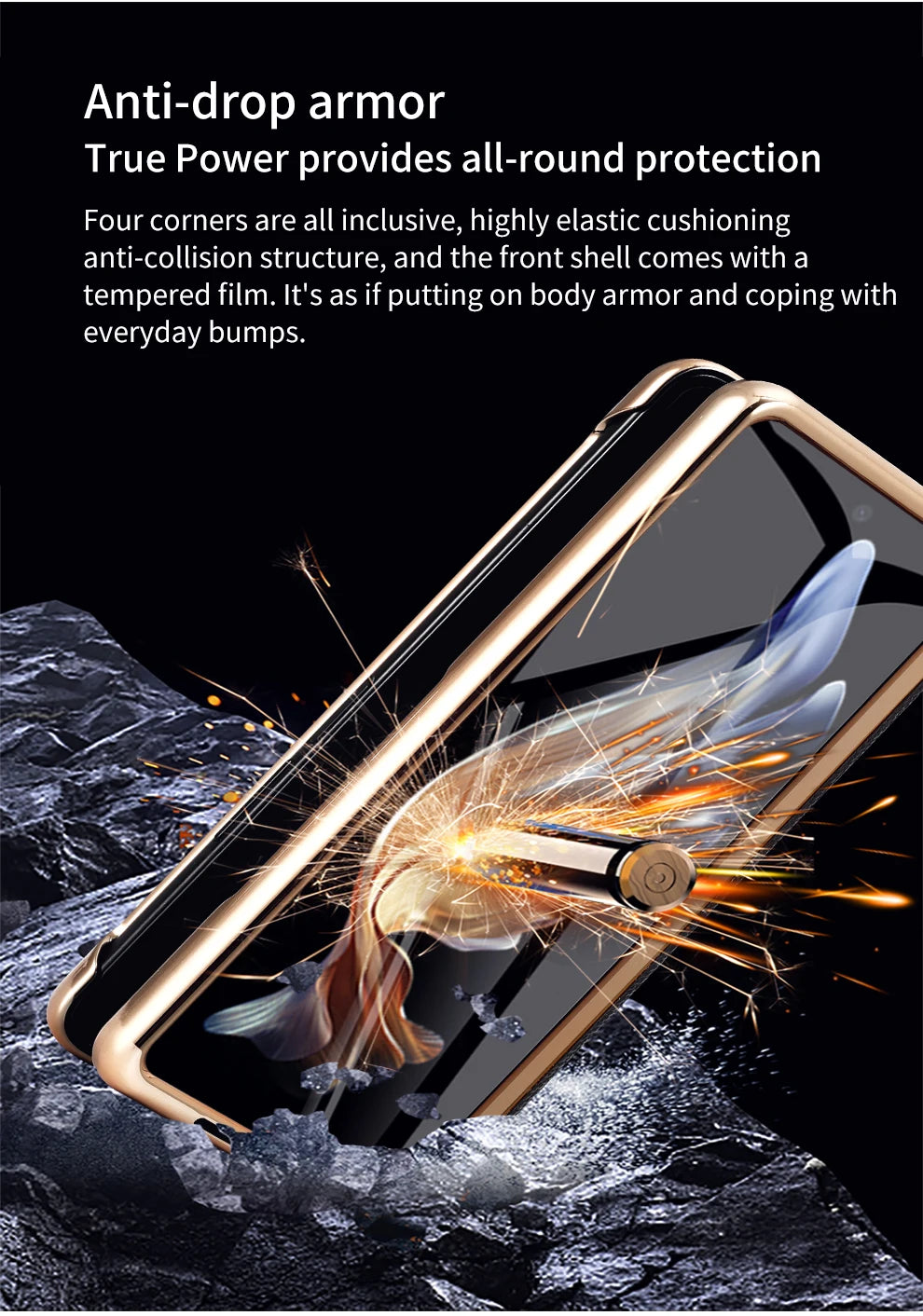 Premium Leather Magnetic Case for Samsung Galaxy Z Fold Series 6/5/4/3 with Mirror Film