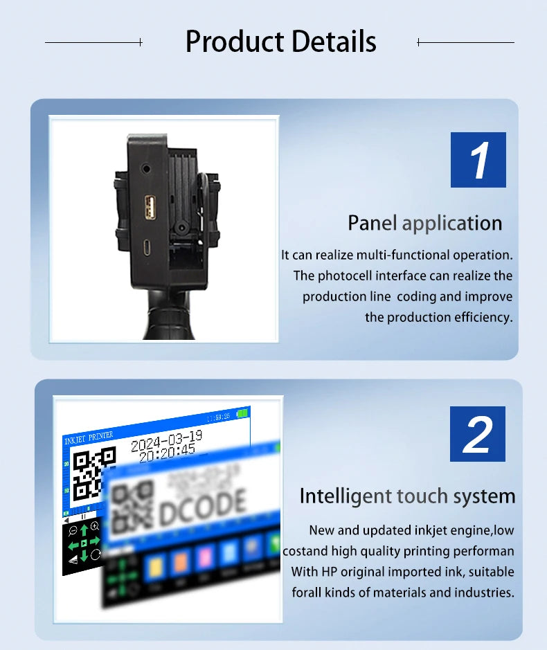 DCODE 1755PLUS 12.7 mm Portable Handheld Inkjet Printer – QR, Barcode, Logo & Batch Coding