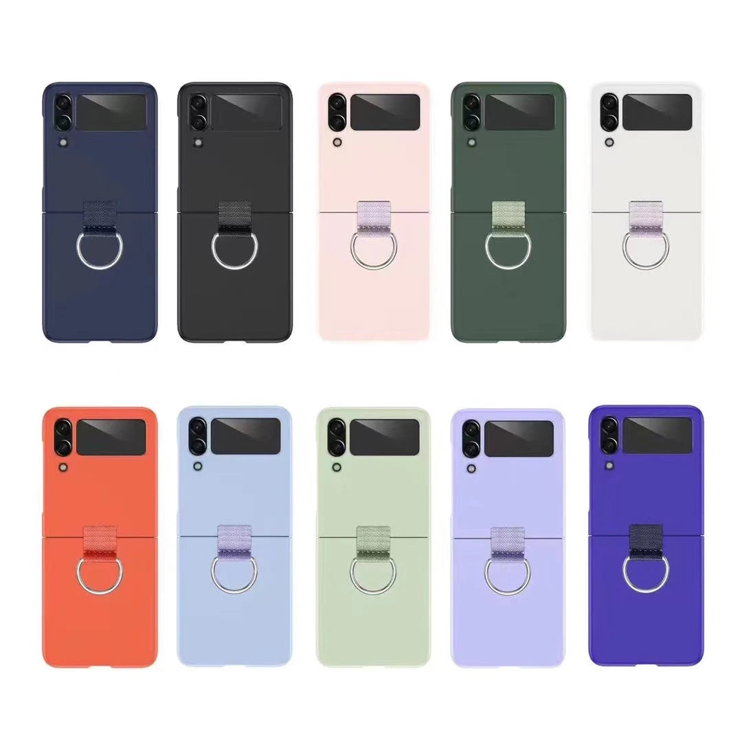 Luxury Candy Pure Color With Ring Case Cover