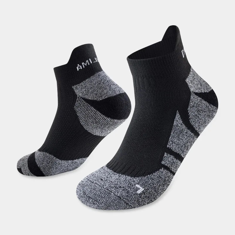 2025 Pro Marathon Running Socks – Cushioned, Breathable, Low-Cut Ankle Fit for Men & Women