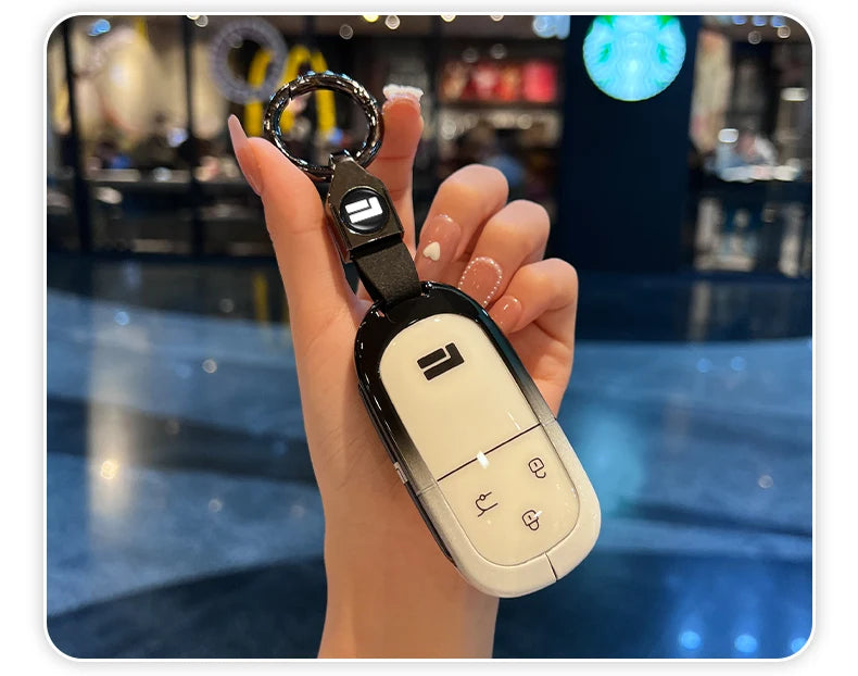 Premium 3‑Button Zinc Alloy Key Shell – Protective Case for ROX 01 / Polestone / Jishi 01 Remote