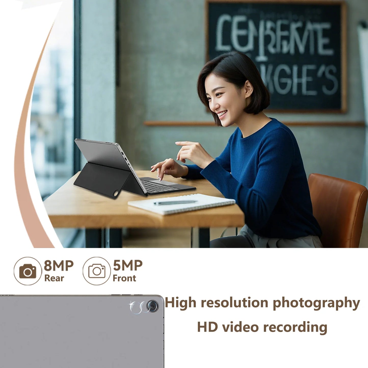 BNCF NewBook 11 2-in-1 Tablet Laptop – 11" Touchscreen, Intel N150, 12GB RAM, 256GB SSD, Windows 11 Pro