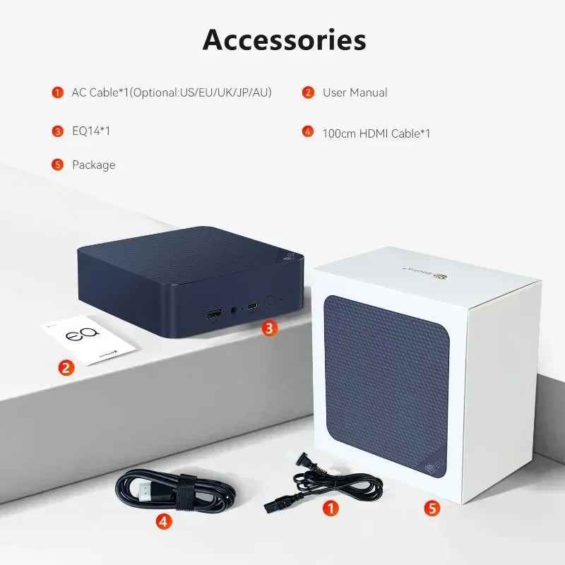 Beelink EQ14 Mini PC – Intel Twin Lake N150, 16GB DDR4, 500GB SSD, Dual LAN, WiFi 6, Windows 11 Pro