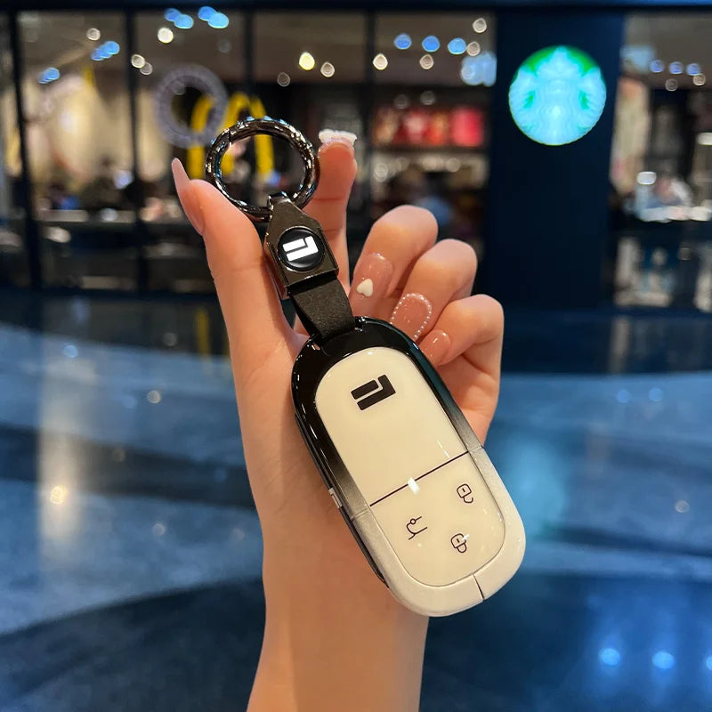 Premium 3‑Button Zinc Alloy Key Shell – Protective Case for ROX 01 / Polestone / Jishi 01 Remote