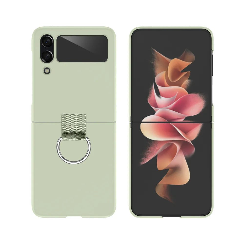 Luxury Candy Pure Color With Ring Case Cover