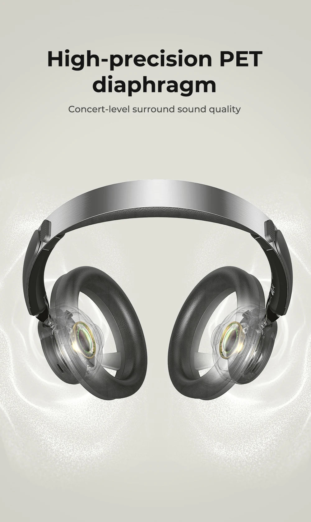 HTC HP06 Bluetooth V6.0 Foldable Wireless Headphones – Punchy Bass, Open Ear‑Airy Design