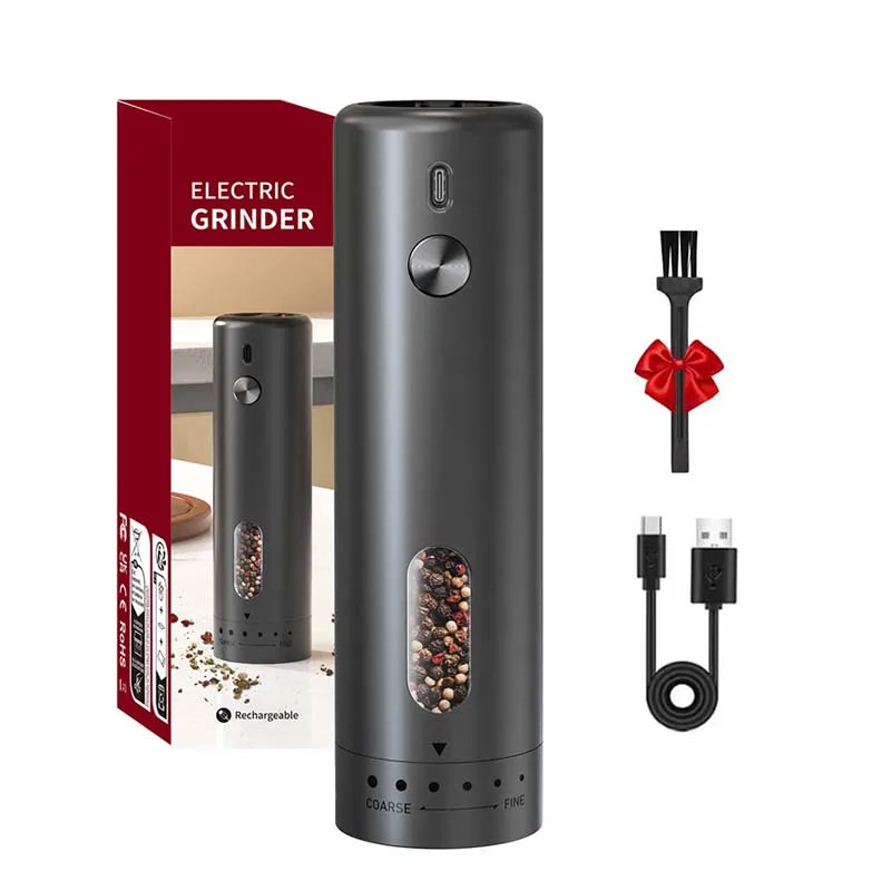 Rechargeable Electric Salt & Pepper Grinder – Adjustable Coarseness, Large Capacity Mill