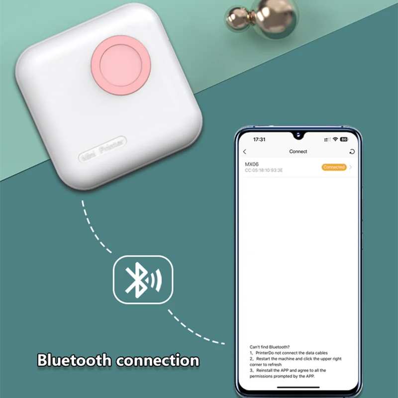 M2 Portable Mini Bluetooth WiFi Label Printer