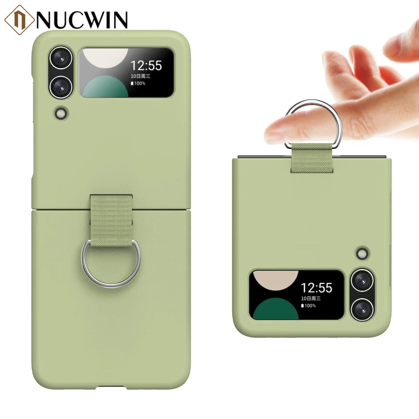 Luxury Candy Pure Color With Ring Case Cover