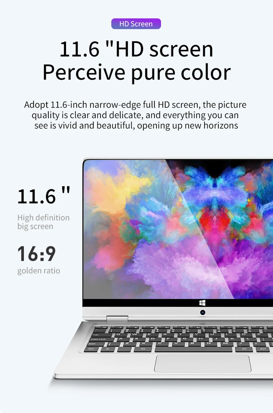 11.6" 2-in-1 Convertible Laptop – Intel Core i7-8500Y, 8GB RAM, 512GB SSD, Windows 11 Pro