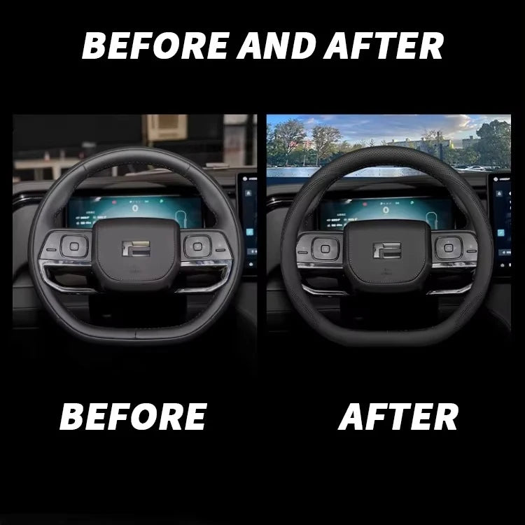 Custom Genuine Leather Steering Wheel Cover for Polestar 01 / ROX 01 (2023–2025)