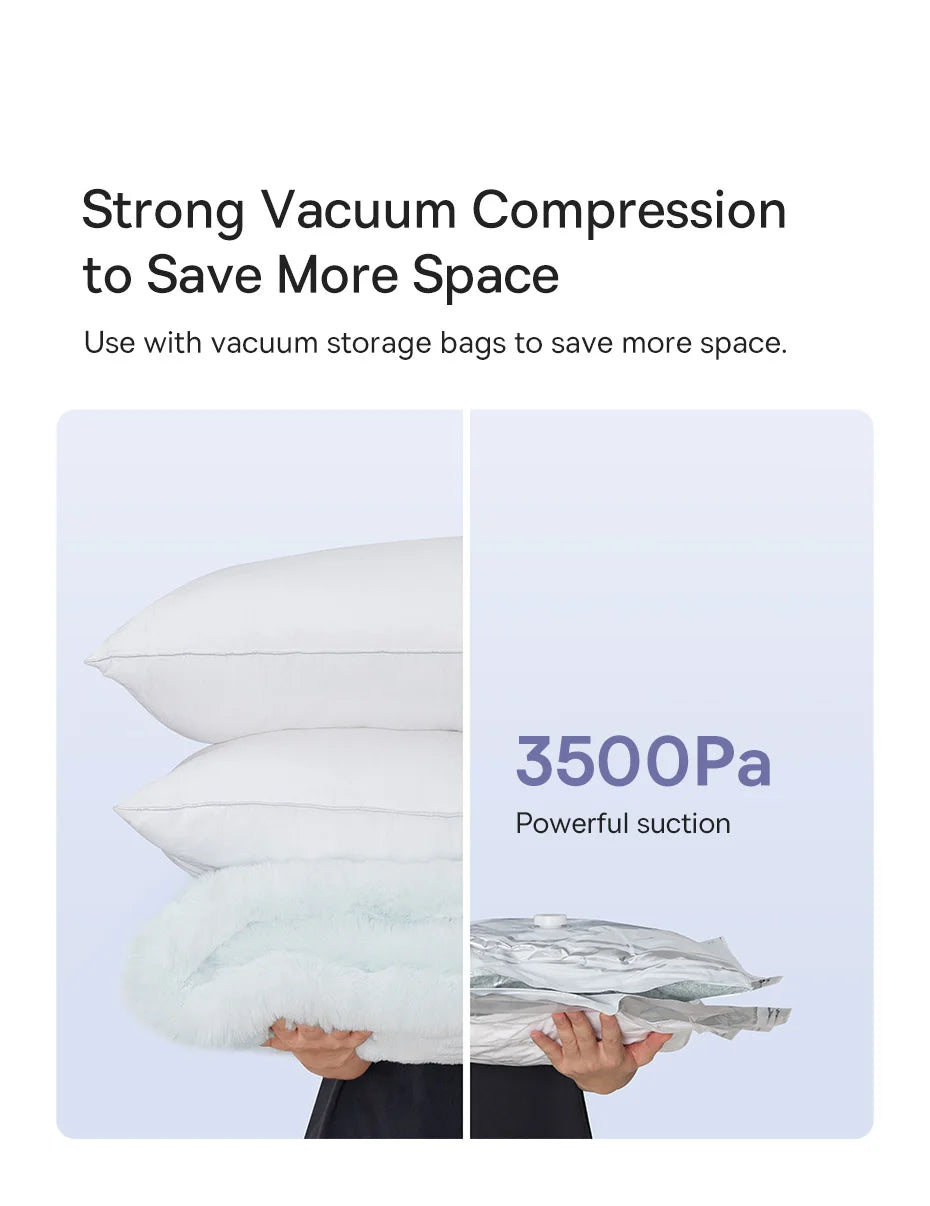 Baseus Wireless Mini Air Compressor – Portable Inflator for Mattresses, Swim Rings & Storage Bags