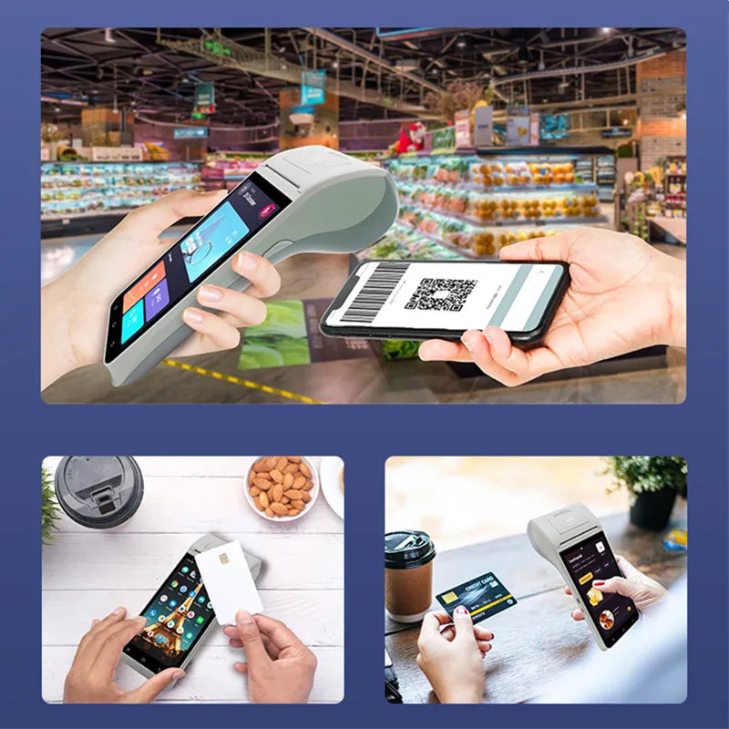 Z91 Android 11 Handheld POS Terminal with 58mm Thermal Printer, 4G, Bluetooth & NFC