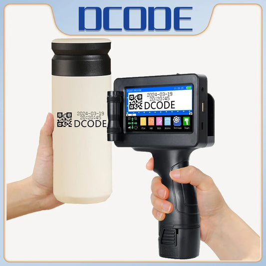 DCODE 1755PLUS 12.7 mm Portable Handheld Inkjet Printer – QR, Barcode, Logo & Batch Coding