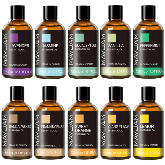 MAYJAM 30ML Aromatherapy Essential Oil – Lavender, Vanilla, Jasmine, Eucalyptus, or Peppermint