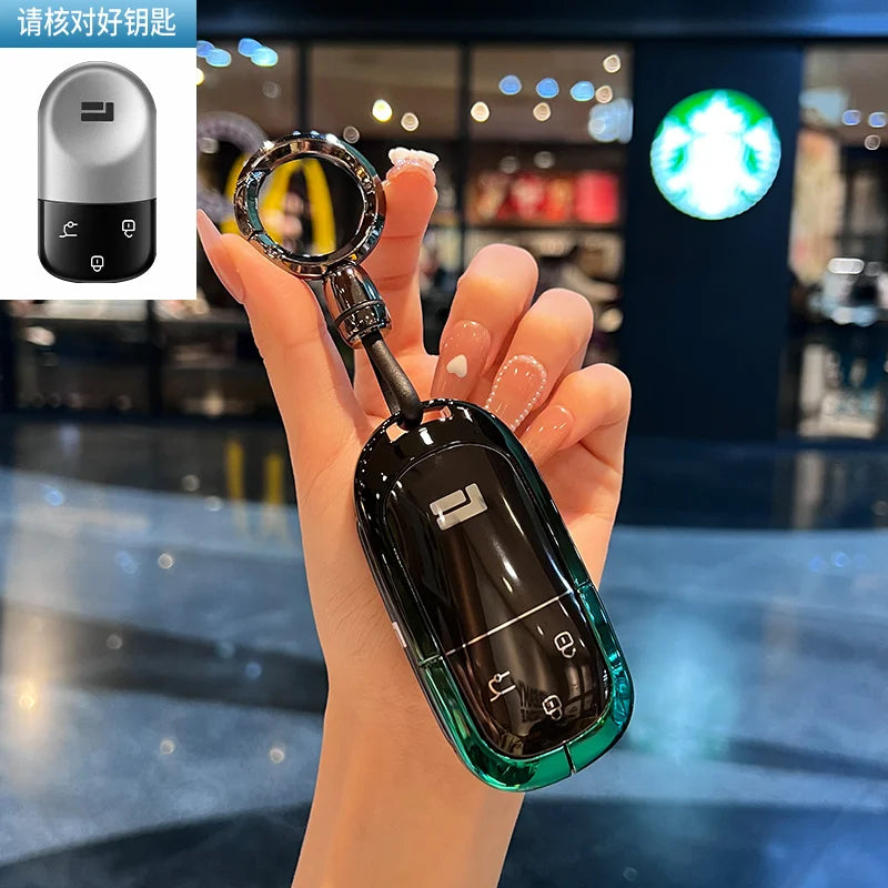 Premium 3‑Button Zinc Alloy Key Shell – Protective Case for ROX 01 / Polestone / Jishi 01 Remote