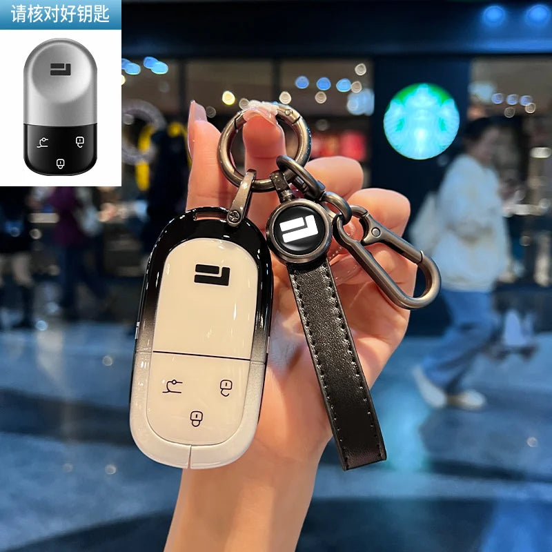 Premium 3‑Button Zinc Alloy Key Shell – Protective Case for ROX 01 / Polestone / Jishi 01 Remote