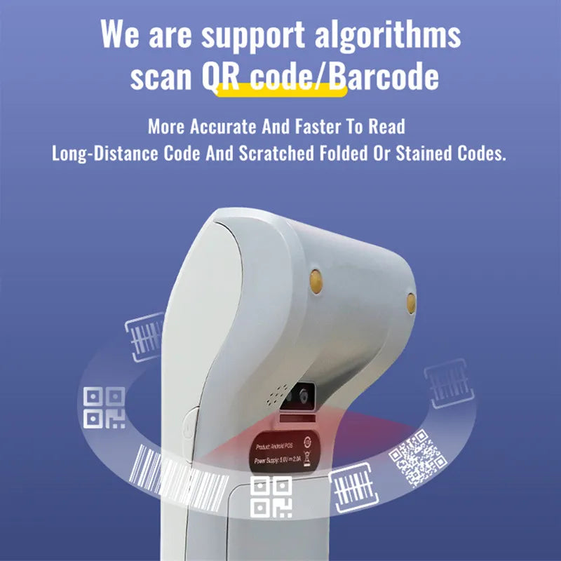 Z91 Android 11 Handheld POS Terminal with 58mm Thermal Printer, 4G, Bluetooth & NFC